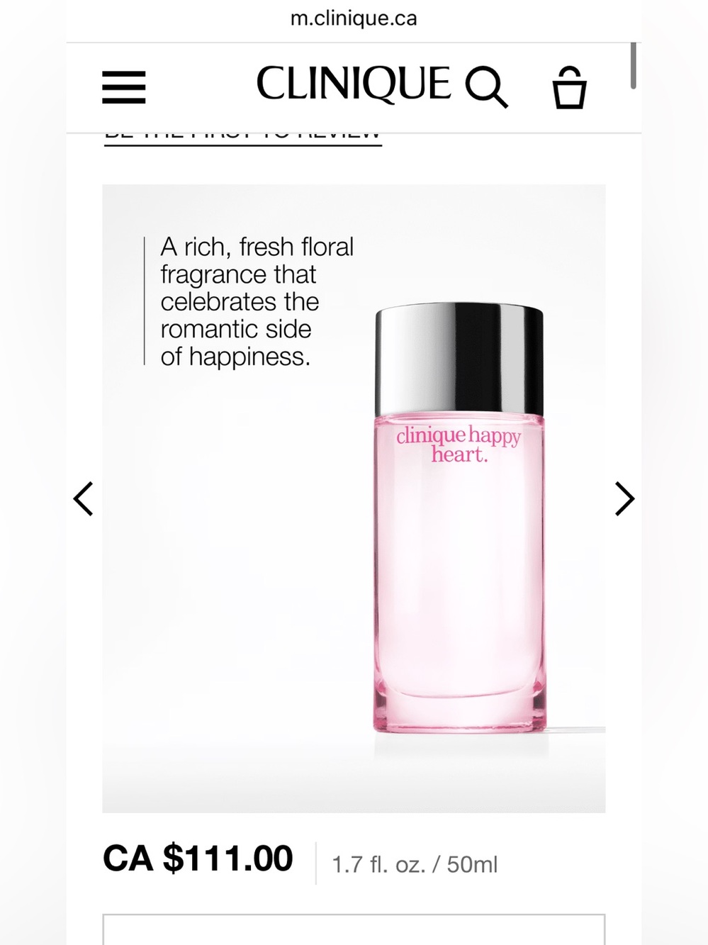 NEW SEALED Happy Heart by Clinique Eau De Parfum Spray 50ml/1.7 oz perfume